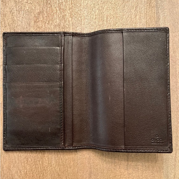 AUTHENTIC GUCCI BROWN LEATHER BIFOLD CARDHOLDER/WALLET. Can be Unisex. 5.5 x 4” - Picture 7 of 10